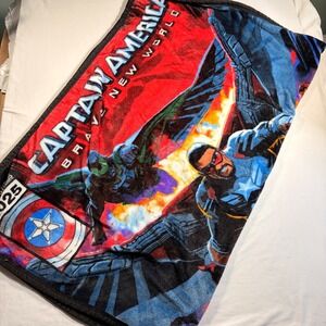 Marvel Captain America Brave New World Plush Throw‎ Blanket Northwest Sam Wilson